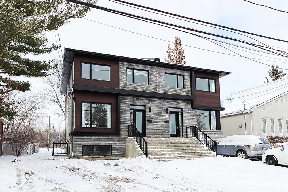 Nouvelle maison moderne jumelée en brique